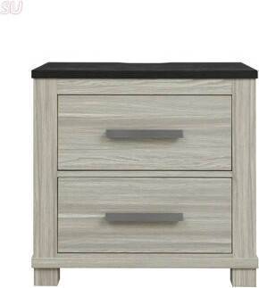Bay Isle Home Sturdy Augusta Nightstand With Spacious Drawers And Block Style Feet, Perfect For Modern Bedrooms