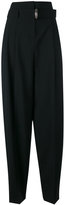 Céline - high-waisted trousers - women - coton/Lin/Cachemire - 38