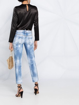 DSQUARED2 Crystal-Embellished Jeans