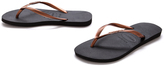 Thumbnail for your product : Havaianas Slim Logo Metallic Flip Flops