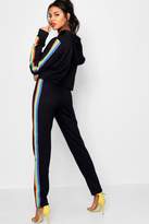 Thumbnail for your product : boohoo Tall Rainbow Trim Jogger