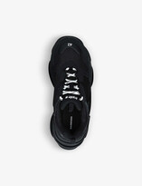 Thumbnail for your product : Balenciaga Triple S Runner leather and mesh trainers