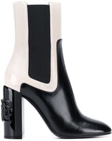 Thumbnail for your product : Casadei Two-Tone Block Heel Boots