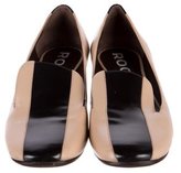 Thumbnail for your product : Rochas Striped Leather Loafers