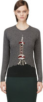 Thumbnail for your product : Burberry Grey Shanghai Landmark Cashmere Sweater