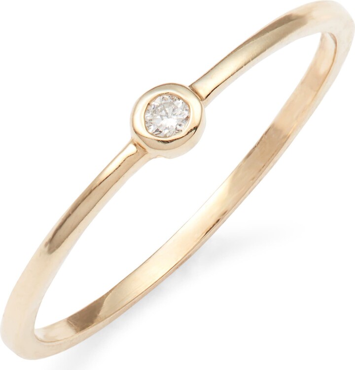 Anzie Cleo Diamond Round Stacking Ring