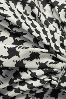 Thumbnail for your product : Veronica Beard Ondine Asymmetric Printed Silk-blend Crepe De Chine Shirt Dress - Off-white