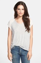 Thumbnail for your product : Vince Camuto Chiffon Sleeve V-Neck Tee (Petite)