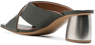Emporio Armani Crossover-Straps Leather Sandals