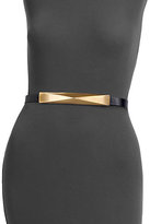 Thumbnail for your product : St. John Leather Pyramid Buckle Skinny Belt