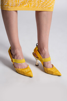 fendi yellow heels