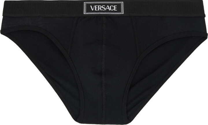 Versace Underwear Men's Black Briefs