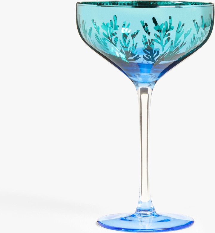 afsked koste sædvanligt John Lewis & Partners Leaf Pattern Metallic Stemmed Coupe Cocktail Glass -  ShopStyle Drinkware & Bar Tools