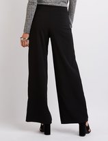 Thumbnail for your product : Charlotte Russe Pleated Wide-Leg Trousers
