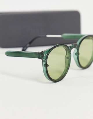 Spitfire Post Punk unisex sunglasses with tonal lens in olive green - exclusive to ASOS