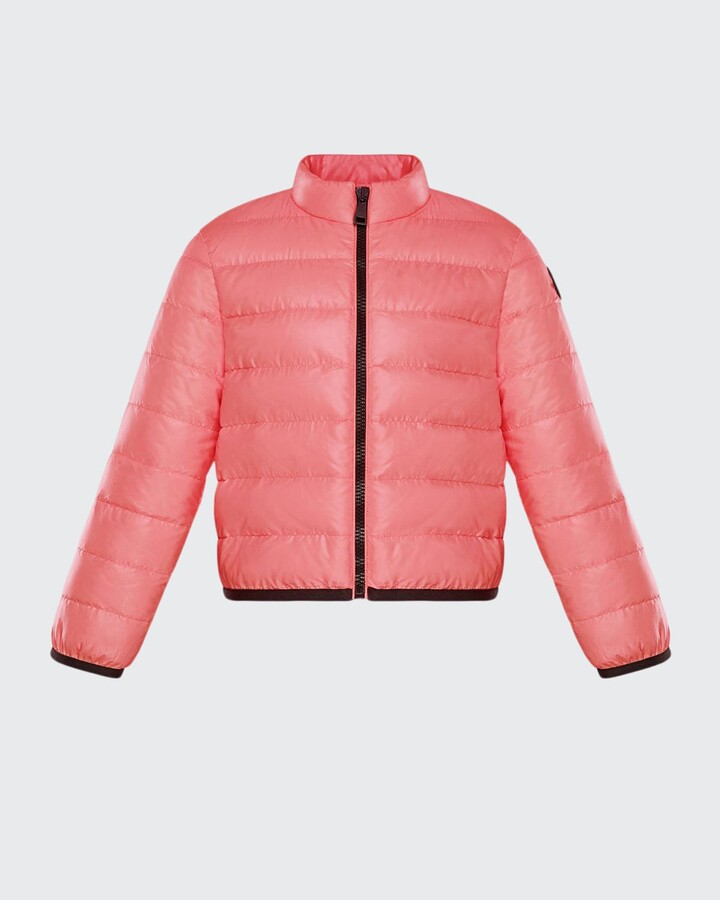 Moncler Girl's Photine Quilted Logo Down Jacket, Size 4-6 - ShopStyle