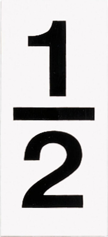 Progress Lighting P5970-HLF Address Light Numbers - Number 1/2 (Half) - 2.25 Inches wide by 5 Inches high