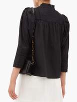 Thumbnail for your product : Sea Silvia Puff-sleeve Cotton Blouse - Womens - Black