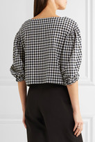Thumbnail for your product : Sonia Rykiel Checked Wool-crepe Top - Black