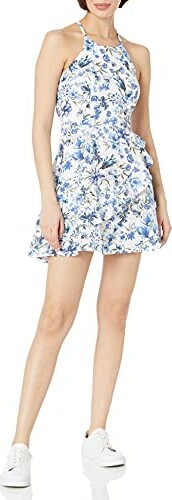 Speechless Womens Ruffled Fit and Flare Dress