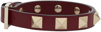 Valentino Burgundy Garavani Rockstud Bracelet