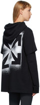 Thumbnail for your product : Off-White Black Double T-Shirt Stencil Hoodie