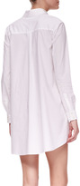 Thumbnail for your product : Thakoon Long Sleeve Gathered Front Shirt Dress, White