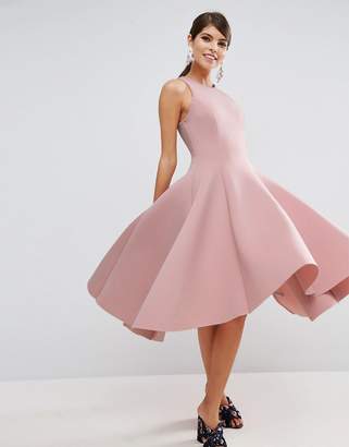 ASOS Edition ASOS SALON – Midi-Ballkleid im Kittel-Stil aus Neopren -  ShopStyle Evening Dresses