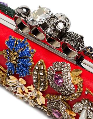 Alexander McQueen embellished four-ring box clutch