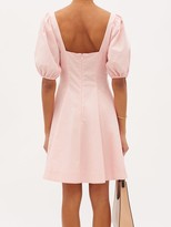Thumbnail for your product : STAUD Laelia Balloon-sleeve Cotton-blend Poplin Dress - Light Pink