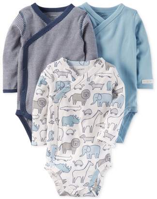 Carter's 3-Pk. Cotton Side-Snap Bodysuits, Baby Boys