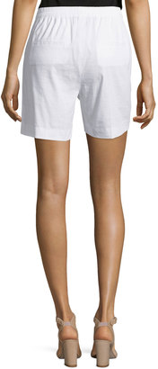 Theory Harsbie Crunch Washed Shorts, White