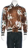 Thumbnail for your product : Valentino Satin Orchid Bomber Jacket
