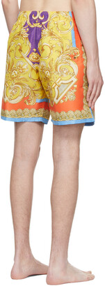 Versace Underwear Gold Barocco Swim Shorts