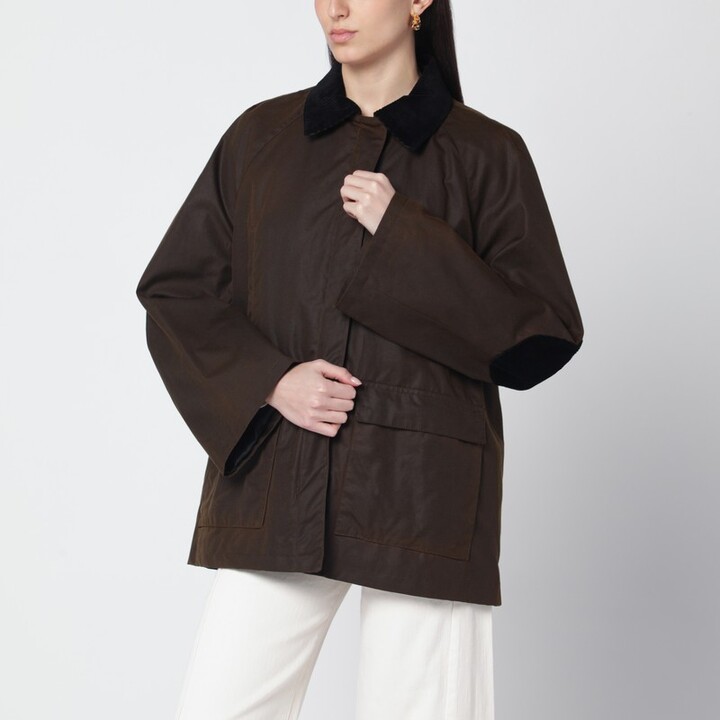 Totême Brown waxed cotton country jacket