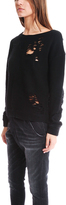 Thumbnail for your product : R 13 Shredded Sweatshirt Black