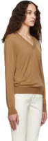 Thumbnail for your product : Chloé Brown Wool V-Neck Sweater