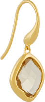 Thumbnail for your product : Monica Vinader Riva gold-plated quartz earrings