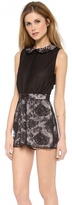 Thumbnail for your product : Alice + Olivia Talitha Collar Romper