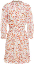 Thumbnail for your product : Maje Rythona Metallic-trimmed Floral-print Chiffon Mini Dress