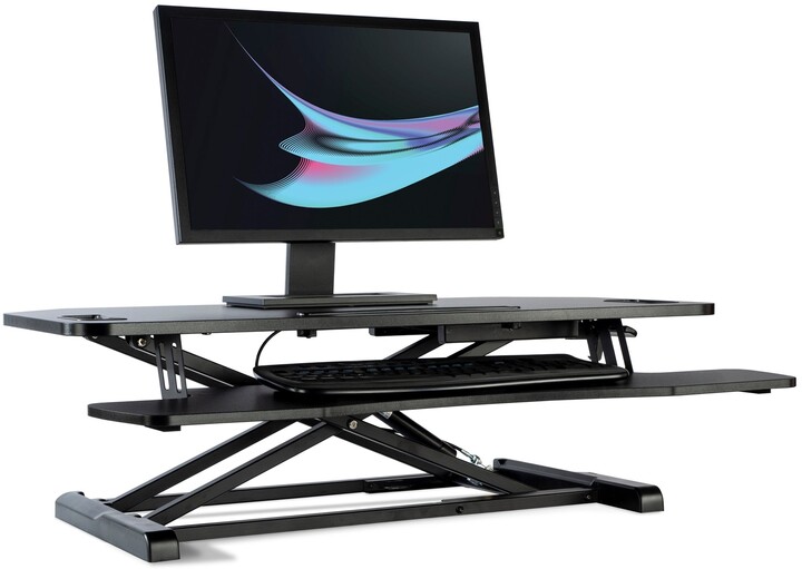 Atlantic Black Height Adjustable ExtraLarge Standing Desk Converter