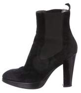 Thumbnail for your product : Hogan Suede Round-Toe Ankle Boots