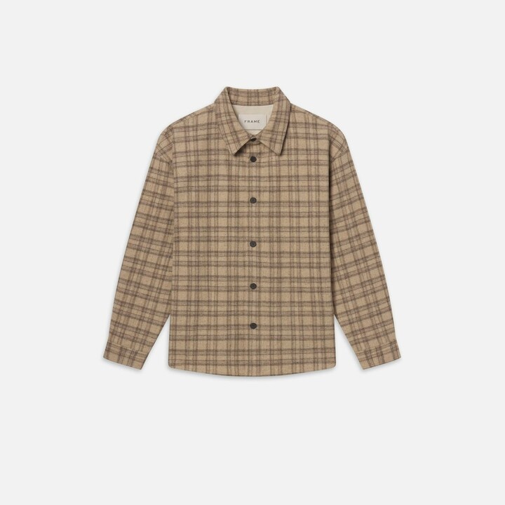 Frame Woolen Plaid Overshirt