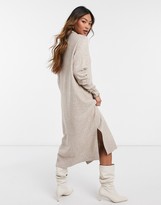 Thumbnail for your product : M Lounge knitted midi dress with high neck