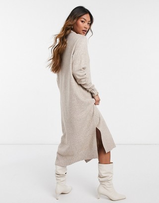 M Lounge knitted midi dress with high neck