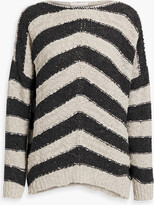 Thumbnail for your product : Fabiana Filippi Metallic striped cotton-blend sweater