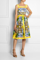 Thumbnail for your product : Dolce & Gabbana Printed cotton-poplin dress