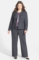 Thumbnail for your product : Sejour 'Charcoal Crosshatch' Suit Pants (Plus Size)