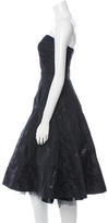 Thumbnail for your product : Nicole Miller Paisley Print Strapless Gown