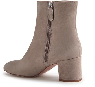 Reiss DELPHINE SUEDE BLOCK HEELED ANKLE BOOTS Grey